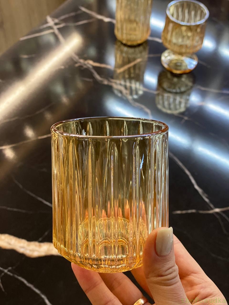 Набір 6 Склянок "Бурштиновий Дюк" 250 мл Зображення 2 – thePosudka Набір 6 Склянок "Бурштиновий Дюк" 250 мл - Зображення 2