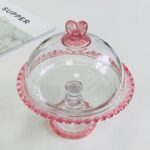 Кришка+підставка для торта Olens «Рожеве Серце» D-19.5 см