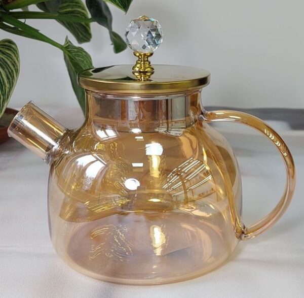 Чайник заварювальний скляний Olens "Золота перлина", 1500мл Зображення 5