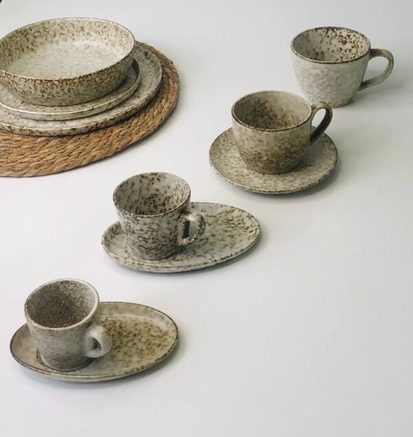 Набір Olens 4 чашки + 4 блюдця для чаю і кави "Нормандія", 300 мл Зображення 3