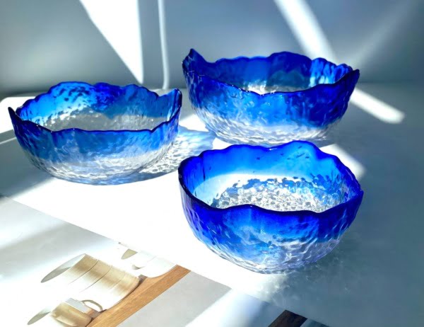 Салатник "Маківка", середній, синій 16,5 * 6,5 см Зображення 3