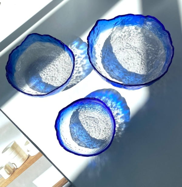 Салатник "Маківка", середній, синій 16,5 * 6,5 см Зображення 4