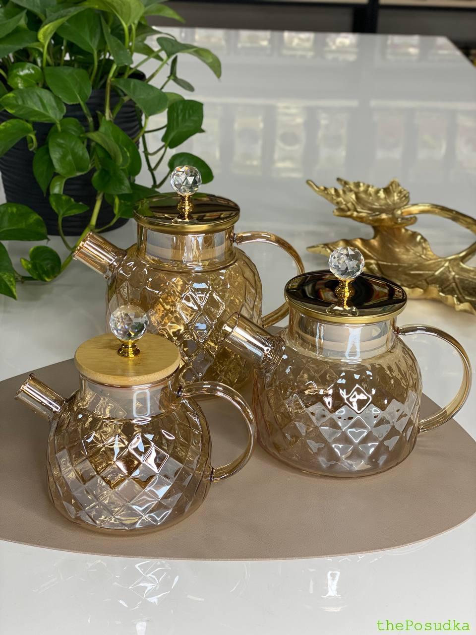 Чайник скляний Olens "Бурштиновий Ромбус" 600 мл Зображення 4 – thePosudka Чайник скляний Olens "Бурштиновий Ромбус" 600 мл - Зображення 4