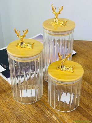 Набір банок, ємностей для сипучих Olens "Прозорий олень"