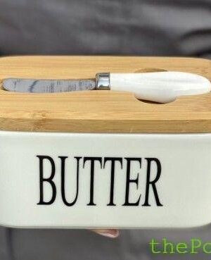 Маслянка з ножем Olens "Butter", біла