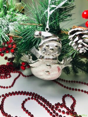 Прикраса ялинкова Olens «Сніговик», 10*9 см