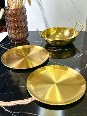 Тарілка стальна 25 см "Голда"