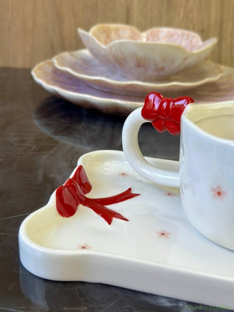 Чашка з блюдцем 220 мл "Червоні банти" Зображення 34 – thePosudka Чашка з блюдцем 220 мл "Червоні банти" Зображення 33 – thePosudka