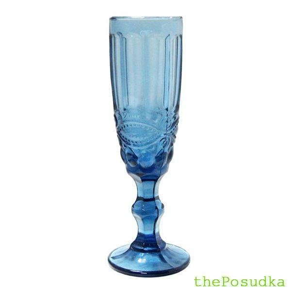 Келих для шампанського Olens "Вінтаж", 180 мл, скло, синій Зображення 3 – thePosudka Келих для шампанського Olens "Вінтаж", 180 мл, скло, синій - Зображення 3