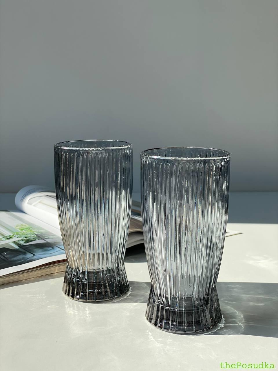 Набір 6 склянок для води Olens "Бандл", графіт, 340 мл Зображення 1 – thePosudka Набір 6 склянок для води Olens "Бандл", графіт, 340 мл