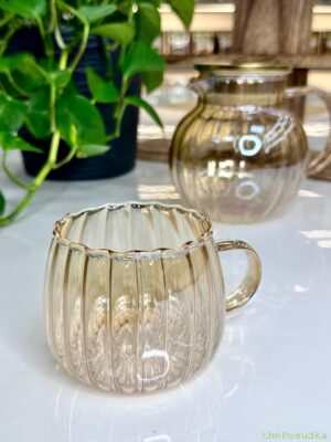 Кружка скляна "Панянка" бурштинова, 420 мл