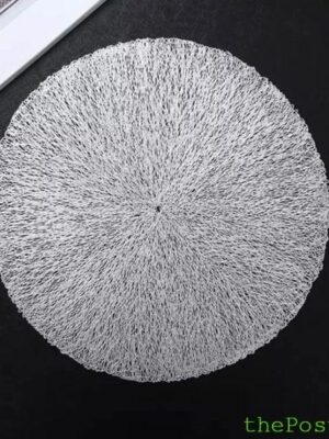 Серветка сервірувальна, підтарільник, Olens, "Сяйво", сріблястий, 38 см