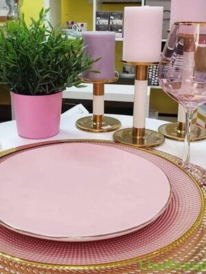Тарілка 24,5 см, Bonadi, рожева
