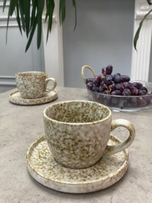 Набір 4 чашки Olens "Нормандія" 320 мл з блюдцем кава/чай