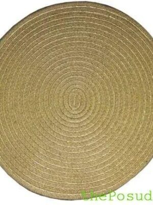 Серветка сервірувальна, підтарільник, Olens, "Плетінка" бежево-золотий, 38 см