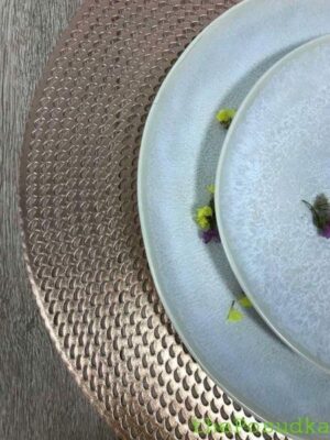 Серветка сервірувальна, підтарільник, Olens, "Перловий/Рожеве золото", 40 см