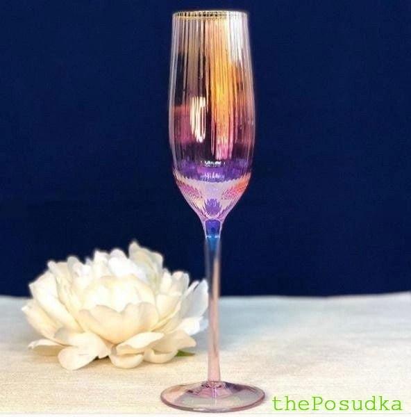 Келих для шампанського Olens "Оптик-голд", 250мл Зображення 6 – thePosudka Келих для шампанського Olens "Оптик-голд", 250мл - Зображення 6