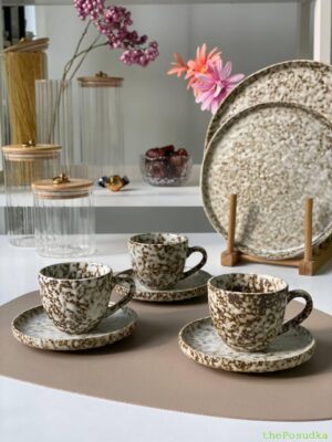 Набір 6 чашок 100 мл з блюдцем для Еспресо "Нормандія"