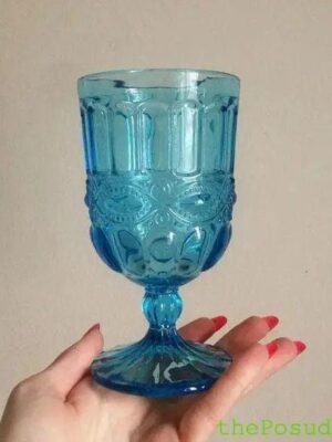 Келих для вина Olens "Кубок" 270 мл, блакитний