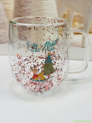 Кружка з подвійного скла Olens "Аромат Різдва" 370 мл