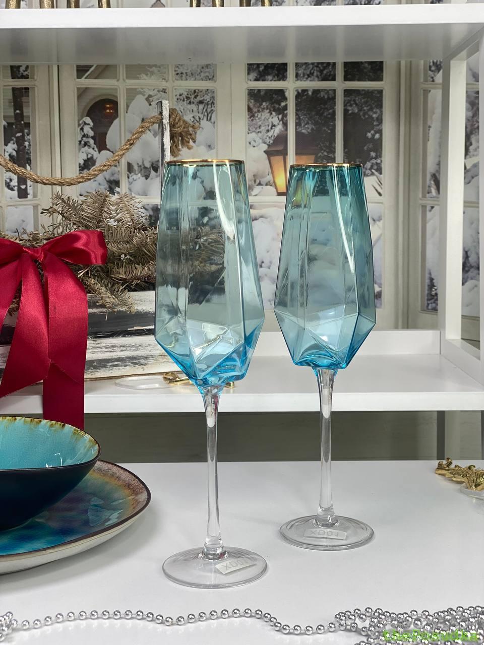 Келих для шампанського Olens "Блакитний діамант" 350 мл Зображення 2 – thePosudka Келих для шампанського Olens "Блакитний діамант" 350 мл - Зображення 2