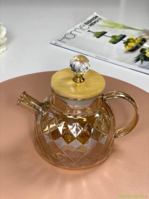 Чайник скляний Olens "Бурштиновий Ромбус" 600 мл