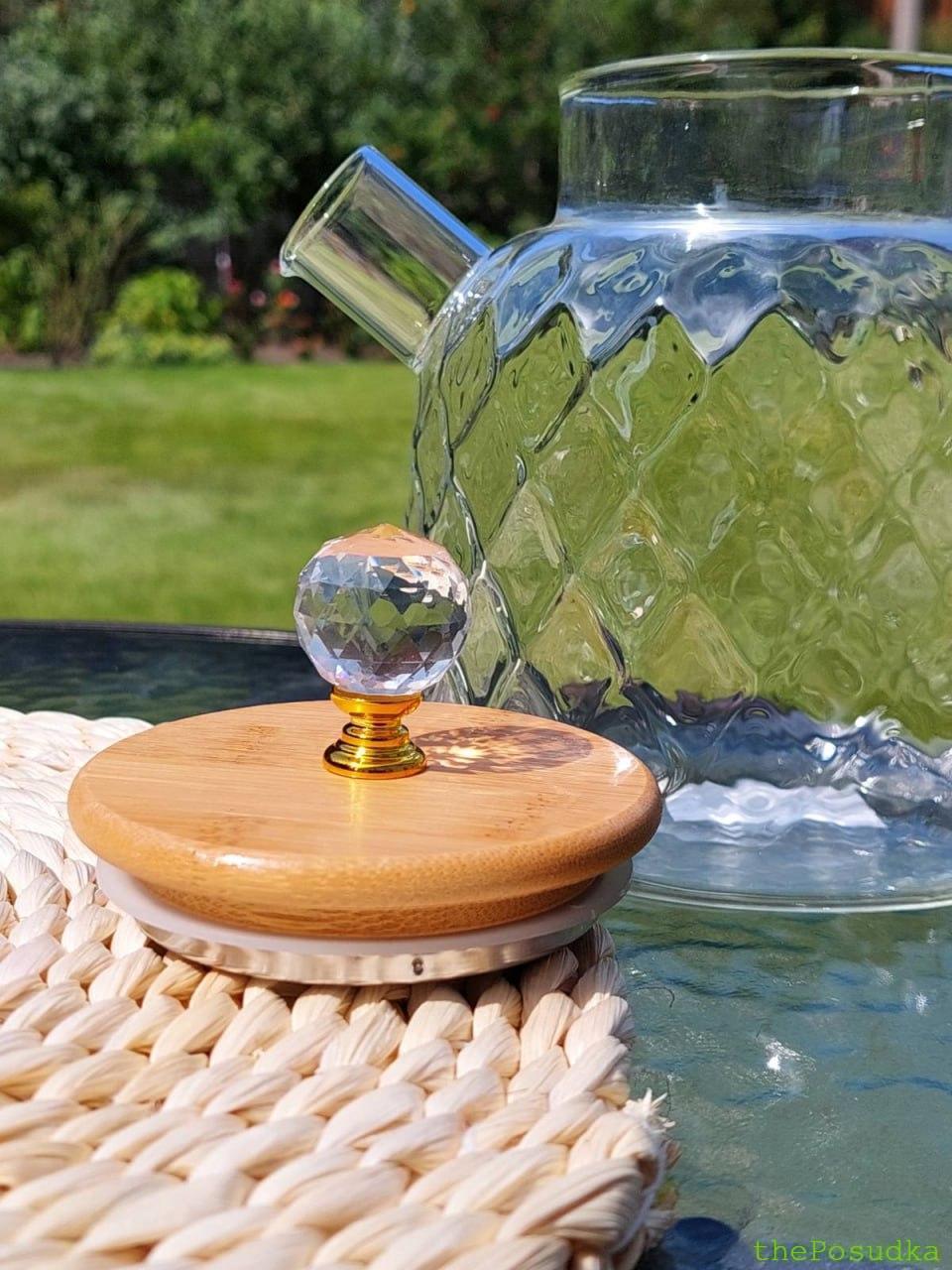 Чайник заварювальний скляний Olens "Ромбус", 1000 мл Зображення 3 – thePosudka Чайник заварювальний скляний Olens "Ромбус", 1000 мл - Зображення 3