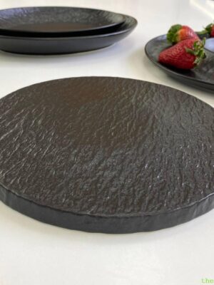 Тарілка-камінь Olens "Чорний обеліск" 24*1,5 см