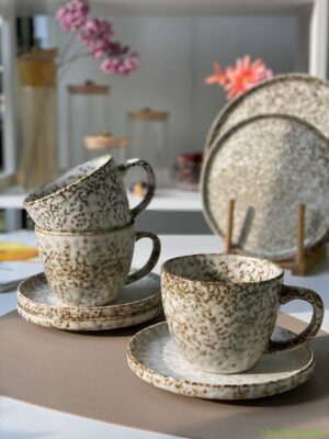 Набір 6 чашок з блюдцем для капучіно "Нормандія" 400 мл