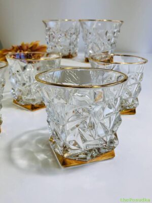 Набір 6 склянок Olens "Фрості-Спешл", золотий, 270 мл