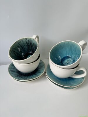 Набір 4 чашки + 4 блюдця Olens "Скандія" чайний, 250мл,