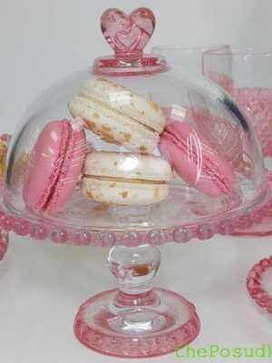 Кришка+підставка для торта Olens «Рожеве Серце» D-19.5 см