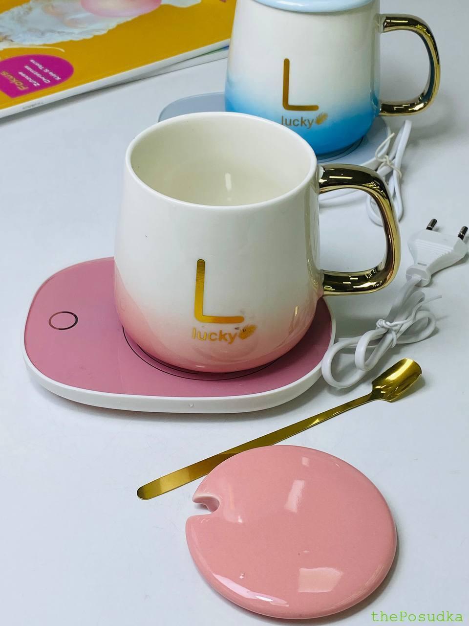 Кружка з кришкою, ложкою, блюдцем "Лакі" з підігрівом 440 мл Зображення 7 – thePosudka Кружка з кришкою, ложкою, блюдцем "Лакі" з підігрівом 440 мл - Зображення 7