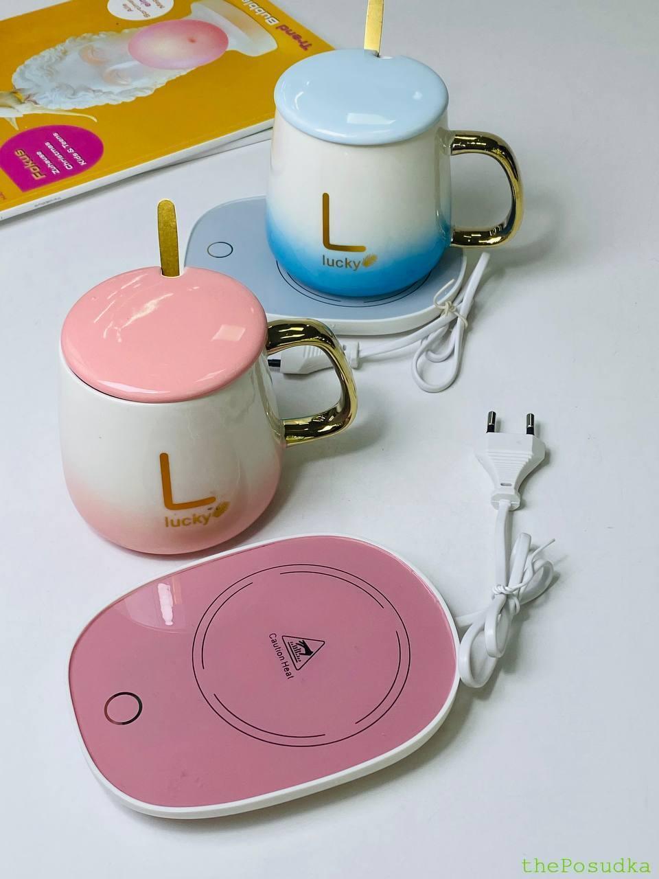 Кружка з кришкою, ложкою, блюдцем "Лакі" з підігрівом 440 мл Зображення 6 – thePosudka Кружка з кришкою, ложкою, блюдцем "Лакі" з підігрівом 440 мл - Зображення 6