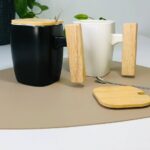 Набір 2 кружки з кришкою і ложкою "Мон-шер" 400 мл