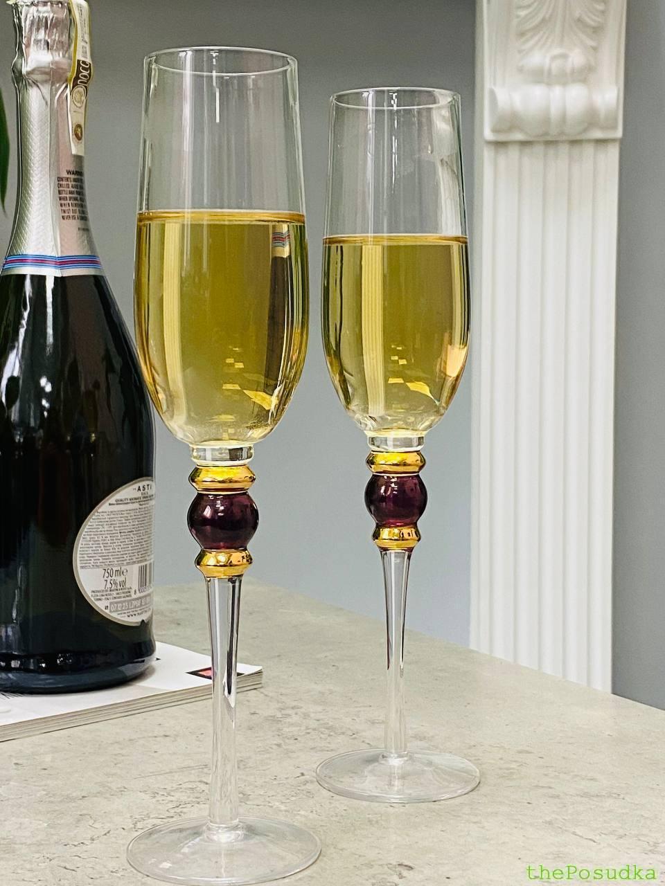 Набір 4 келихи для шампанського Olens "Спрей", 250 мл Зображення 4 – thePosudka Набір 4 келихи для шампанського Olens "Спрей", 250 мл - Зображення 4