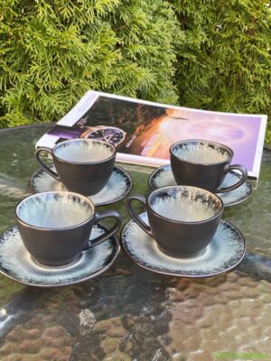 Набір 4 чашки і 4 блюдця для еспресо Olens "Грейсток", 100 мл