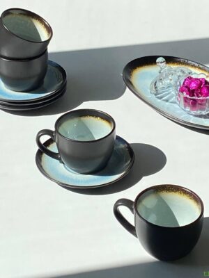 Набір чашок 300 мл з блюдцем "Сонце пустелі" 4 персони