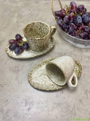 Набір Olens 6 чашок + 6 блюдець еспресо "Нормандія", 100 мл