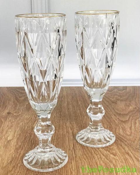 Набір келихів для шампанського Olens «Золотий смарагд» 6 шт Зображення 2 – thePosudka Набір келихів для шампанського Olens «Золотий смарагд» 6 шт - Зображення 2