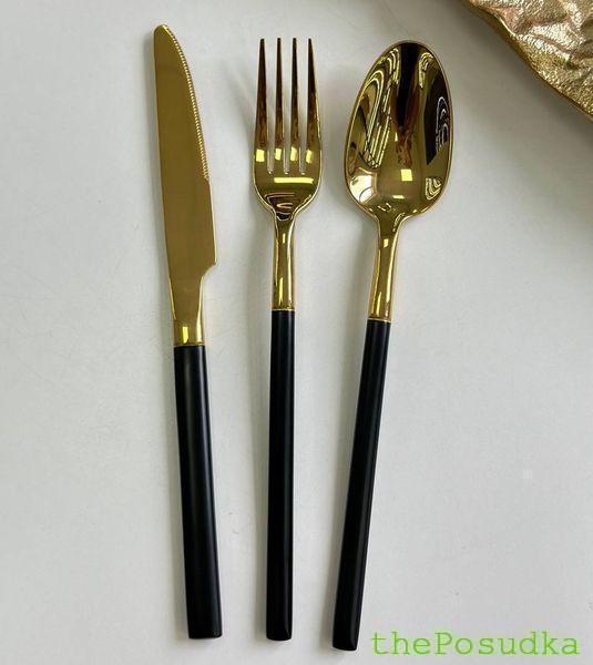 Набір ЛОЖОК 6 шт 21 см Olens "Джентл золото" Зображення 1 – thePosudka Набір ЛОЖОК 6 шт 21 см Olens "Джентл золото"