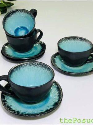 Набір на 4 персони, чашка з блюдцем, Olens 250 мл "Блу-лейк"