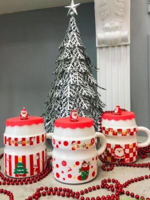 Набір 3 кружки з кришкою Olens "Новорічна Феєрія", 400 мл