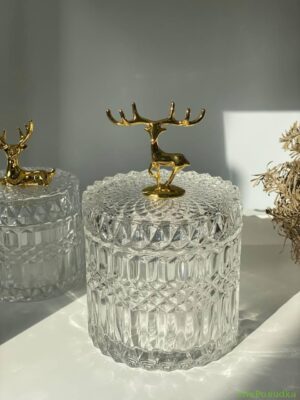 Система знижок та Оптове Замовлення Посуду Зображення 8 – thePosudka Цукерниця прозора "Золотий олень" велика, 490 мл