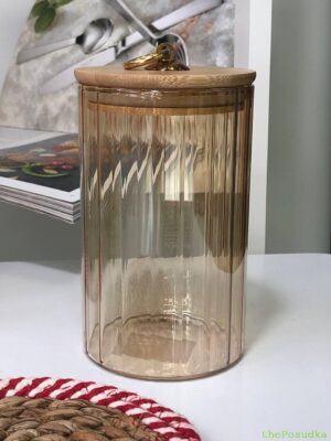 Ємність для зберігання, Скляна банка "Бурштинове кільце", 950 мл