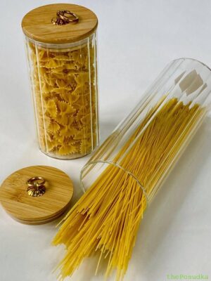 Ємність для зберігання, скляна банка Olens "Прозоре кільце", 1300 мл