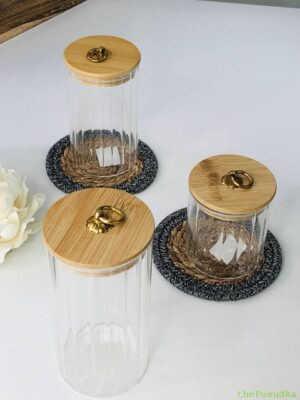 Скляна банка, ємність для зберігання Olens "Прозоре кільце", 800 мл