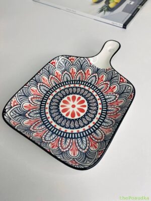 Тарілка глибока з ручкою Olens "Тригір'я", 450 мл