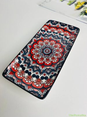 Набір із 4-х прямокутних тарілок Olens "Тригір'я" 25 * 11,5 см