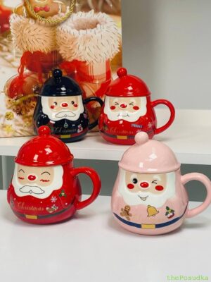 Кружка з кришкою "Різдвяний помпон", 350 мл